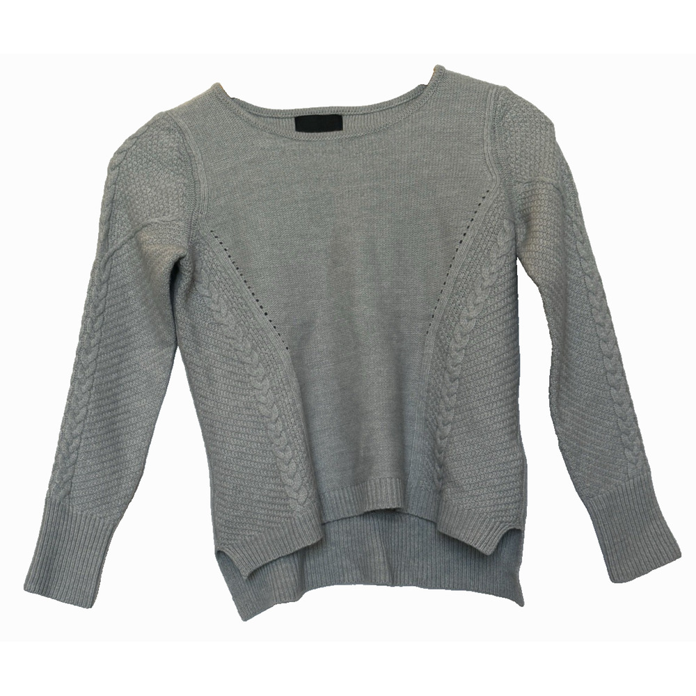 Fisherman‎ Wool Cable Sweater Womens Size M Cropped Minimalist Preppy Coastal